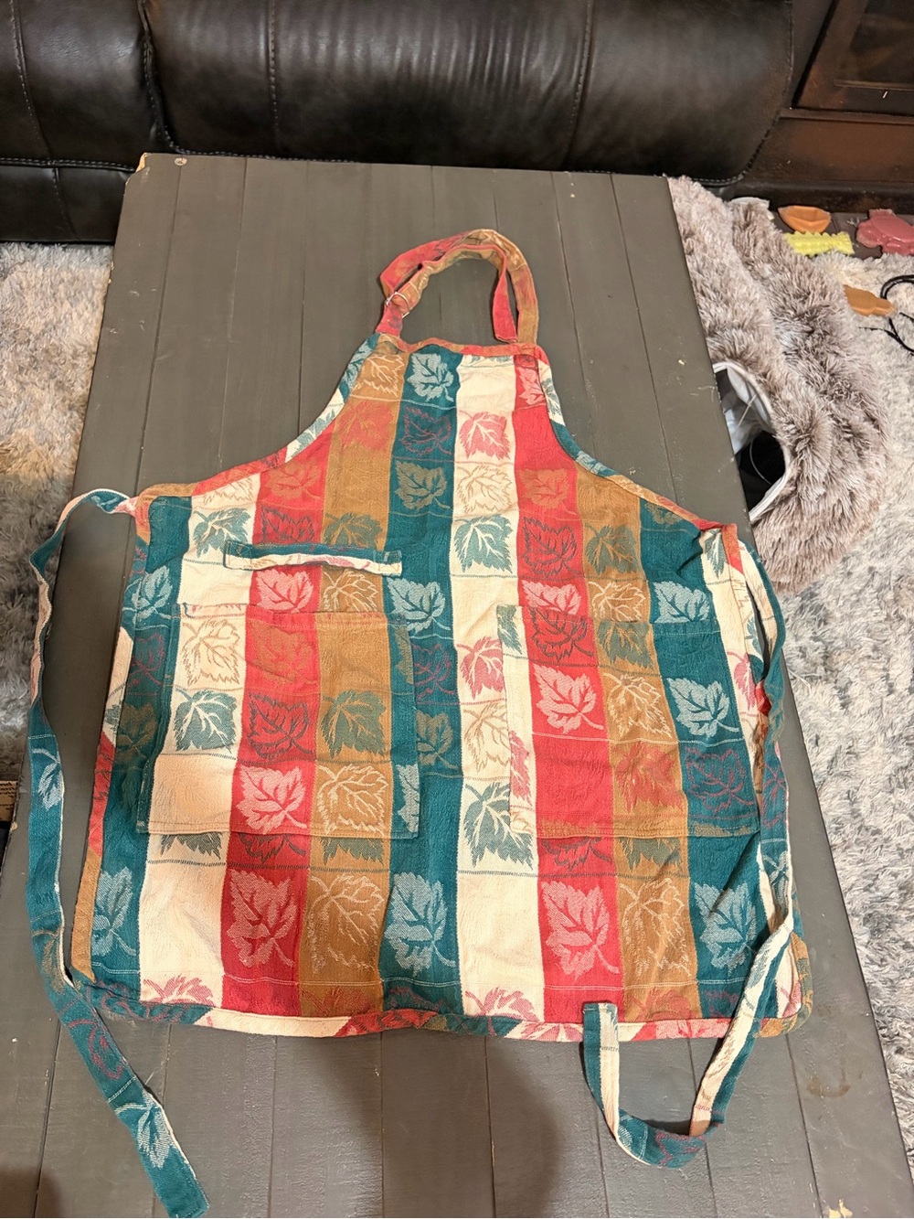 Multicolor Leaf-Pattern Women’s Apron